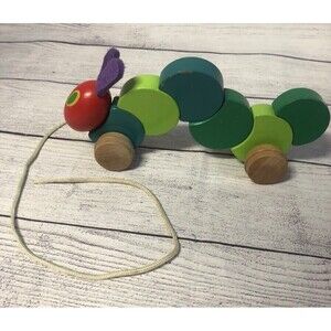 Eric Carle Hungry Little Caterpillar Wood Pull Toy